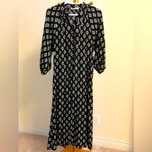 DEAL!!Olive green, black, lilac geometric dress, XS